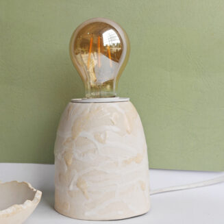 Beige Textured Lamp