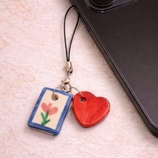 Bloom & Heart Phone Charm