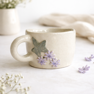 Blossom Leaf Embossed Cup