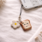Bread and flower charm White with styling
