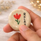Relax worry stone with hand styling