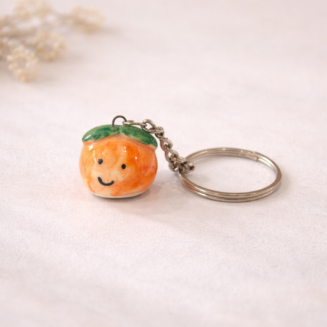 Smiley Orange Keychain